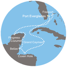 Florida (USA), Bahamas, Isole Cayman, Honduras, Belize, Messico
