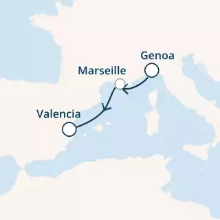 COSTA FASCINOSA - Itinerario di 1 notti partendo da GENOVA il 03/05/2020 - Italia, Francia, Spagna