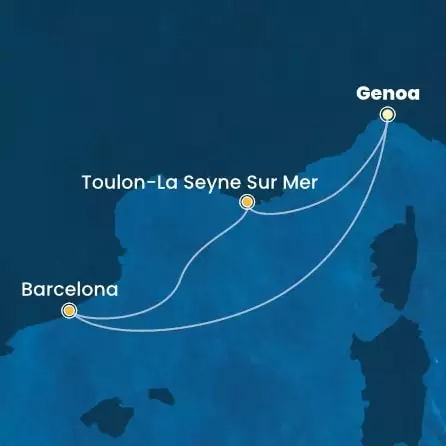 COSTA FASCINOSA - Itinerario di 2 notti partendo da GENOVA il 31/10/2024 - Italia, Spagna