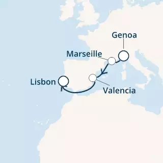 COSTA FASCINOSA - Itinerario di 3 notti partendo da GENOVA il 03/05/2020 - Italia, Francia, Spagna, Portogallo