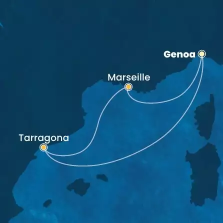 COSTA FASCINOSA - Itinerario di 3 notti partendo da GENOVA il 09/10/2024 - Italia, Francia, Spagna