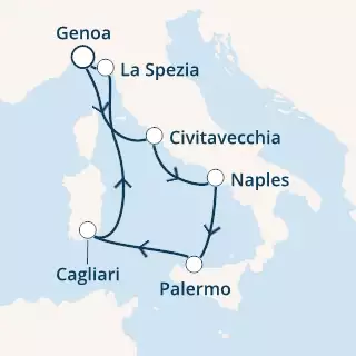 COSTA DIADEMA - Itinerario di 6 notti partendo da GENOVA il 19/09/2020 - Italia