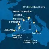 Italia, Francia, Spagna, Isole Baleari, Tunisia