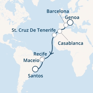 Italia, Spagna, Marocco, Isole Canarie, Brasile