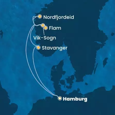 COSTA FAVOLOSA - Itinerario di 6 notti partendo da AMBURGO il 24/05/2026 - Germania, Norvegia