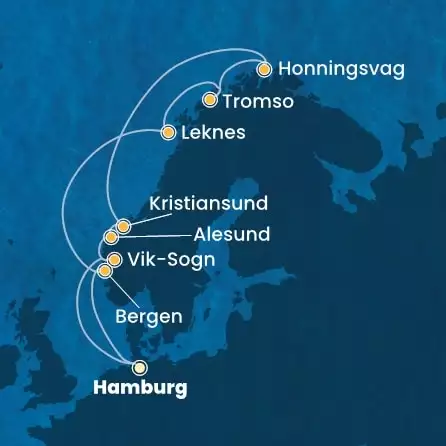 COSTA FAVOLOSA - Itinerario di 11 notti partendo da AMBURGO il 10/06/2025 - Germania, Norvegia