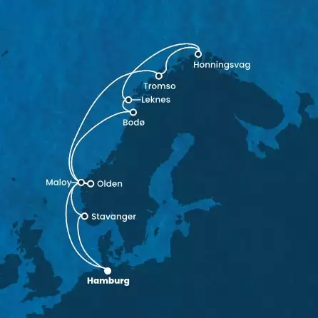 COSTA FAVOLOSA - Itinerario di 12 notti partendo da AMBURGO il 29/07/2024 - Germania, Norvegia