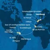 Germania, Gran Bretagna, Francia, Portogallo, Spagna, Isole Canarie, Antille, Isole Vergini