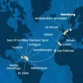 Germania, Gran Bretagna, Francia, Portogallo, Spagna, Isole Canarie, Antille, Isole Vergini