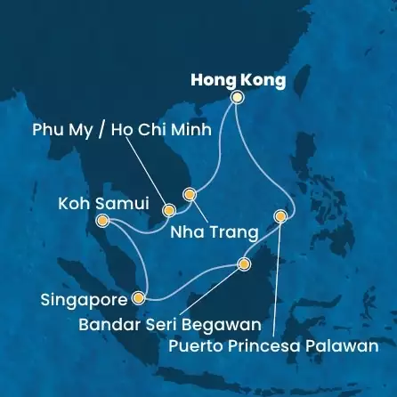 COSTA SERENA - Itinerario di 13 notti partendo da HONG KONG il 02/01/2026 - Cina, Vietnam, Singapore, Filippine