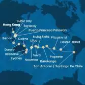 Cina, Filippine, Australia, Hawai, Fiji, Tonga, Polinesia, Cile