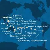 Cina, Filippine, Australia, Hawai, Fiji, Tonga, Polinesia, Cile