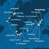 Cina, Vietnam, Singapore, Malesia, Sri Lanka, Maldive, Mauritius, Sud Africa, Namibia, Capo Verde, Isole Canarie, Spagna