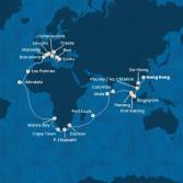 Cina, Vietnam, Singapore, Malesia, Sri Lanka, Maldive, Mauritius, Sud Africa, Namibia, Capo Verde, Isole Canarie, Spagna