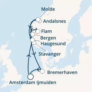 COSTA FORTUNA - Itinerario di 9 notti partendo da AMSTERDAM IJMUIDEN il 02/07/2020 - Norvegia, Germania