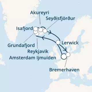 COSTA FORTUNA - Itinerario di 11 notti partendo da AMSTERDAM IJMUIDEN il 12/07/2020 - Islanda, Scozia, Germania