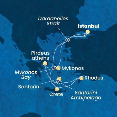 COSTA FORTUNA - Itinerario di 6 notti partendo da ISTANBUL il 07/06/2026 - Turchia, Grecia