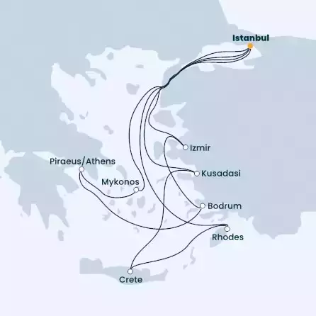 COSTA VENEZIA - Itinerario di 13 notti partendo da ISTANBUL il 07/08/2022 - Turchia, Grecia