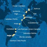 Brasile, Isole Canarie, Marocco, Spagna, Portogallo, Francia, Gran Bretagna, Danimarca, Germania