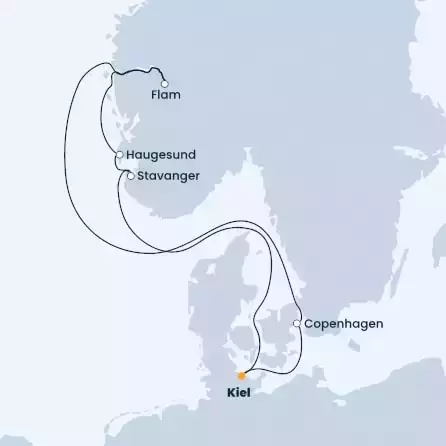 COSTA DIADEMA - Itinerario di 6 notti partendo da KIEL il 27/05/2022 - Germania, Danimarca, Norvegia