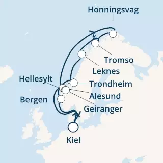 COSTA FASCINOSA - Itinerario di 11 notti partendo da KIEL il 02/05/2021 - Germania, Norvegia
