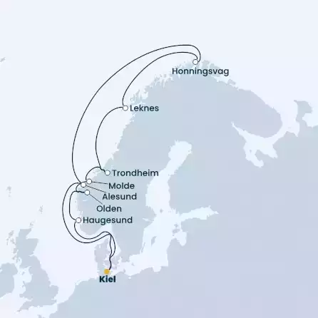 COSTA FASCINOSA - Itinerario di 11 notti partendo da KIEL il 30/06/2022 - Germania, Norvegia