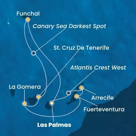 COSTA FORTUNA - Itinerario di 6 notti partendo da LAS PALMAS il 23/01/2026 - Isole Canarie, Madera, Spagna