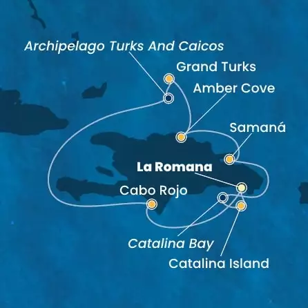 COSTA PACIFICA - Itinerario di 6 notti partendo da LA ROMANA il 25/01/2026 - Repubblica Dominicana, Isole Turks