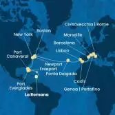 Repubblica Dominicana, Bahamas, Florida (USA), Stati Uniti, Isole Azzorre, Portogallo, Spagna, Francia, Italia