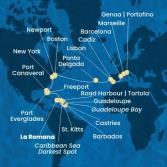 Repubblica Dominicana, Antille, Isole Vergini, Bahamas, Florida (USA), Stati Uniti, Isole Azzorre, Portogallo, Spagna, Francia