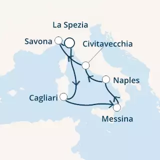 COSTA SMERALDA - Itinerario di 6 notti partendo da LA SPEZIA il 18/10/2020 - Italia