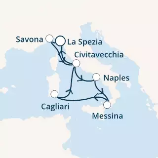 COSTA SMERALDA - Itinerario di 6 notti partendo da LA SPEZIA il 28/05/2021 - Italia
