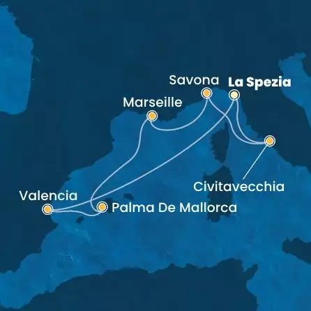COSTA PACIFICA - Itinerario di 6 notti partendo da  il 08/05/2026 - Italia, Francia, Isole Baleari, Spagna