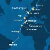 Brasile, Isole Canarie, Marocco, Spagna, Portogallo, Francia, Gran Bretagna, Danimarca, Germania