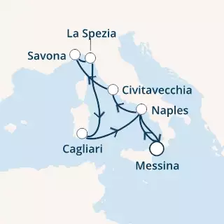 COSTA SMERALDA - Itinerario di 7 notti partendo da MESSINA il 21/10/2020 - Italia