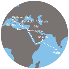 Maldive, Oman, Israele, Giordania, Grecia, Italia