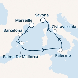 Francia, Spagna, Isole Baleari, Italia