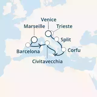 Francia, Spagna, Italia, Grecia, Croazia