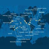 Francia, Spagna, Portogallo, Isole Azzorre, Stati Uniti, Florida (USA), Messico, Stati Uniti, Hawai, Polinesia, Fiji