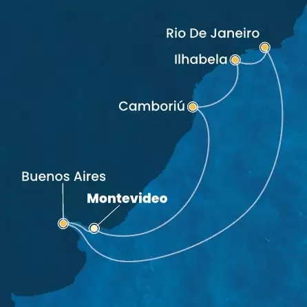 COSTA FAVOLOSA - Itinerario di 7 notti partendo da MONTEVIDEO il 05/02/2025 - Uruguay, Argentina, Brasile