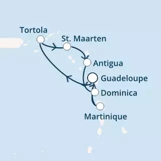 COSTA FAVOLOSA - Itinerario di 6 notti partendo da GUADALUPA il 05/02/2021 - Antille, Isole Vergini, Dominica
