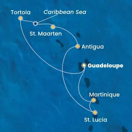 COSTA FORTUNA - Itinerario di 6 notti partendo da GUADALUPA il 27/12/2024 - Antille, Isole Vergini