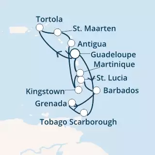 COSTA MAGICA - Itinerario di 13 notti partendo da GUADALUPA il 17/01/2020 - Antille, Isole Vergini, Trinidad e Tobago