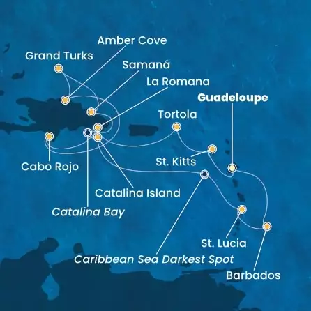 COSTA PACIFICA - Itinerario di 13 notti partendo da GUADALUPA il 25/12/2025 - Antille, Isole Vergini, Repubblica Dominicana, Isole Turks
