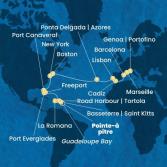 Antille, Isole Vergini, Repubblica Dominicana, Bahamas, Florida (USA), Stati Uniti, Isole Azzorre, Portogallo, Spagna, Francia