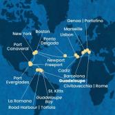 Antille, Isole Vergini, Repubblica Dominicana, Bahamas, Florida (USA), Stati Uniti, Isole Azzorre, Portogallo, Spagna, Francia
