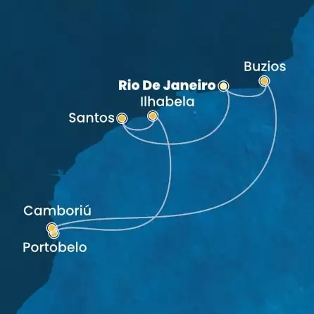 COSTA PACIFICA - Itinerario di 6 notti partendo da RIO DE JANEIRO il 08/02/2025 - Brasile