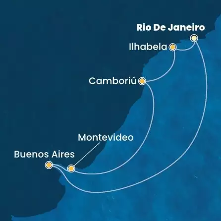 COSTA FAVOLOSA - Itinerario di 7 notti partendo da RIO DE JANEIRO il 27/01/2026 - Brasile, Argentina, Uruguay