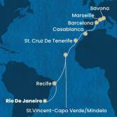 Brasile, Capo Verde, Isole Canarie, Marocco, Spagna, Francia, Italia