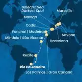 Brasile, Capo Verde, Isole Canarie, Madera, Spagna, Francia, Italia